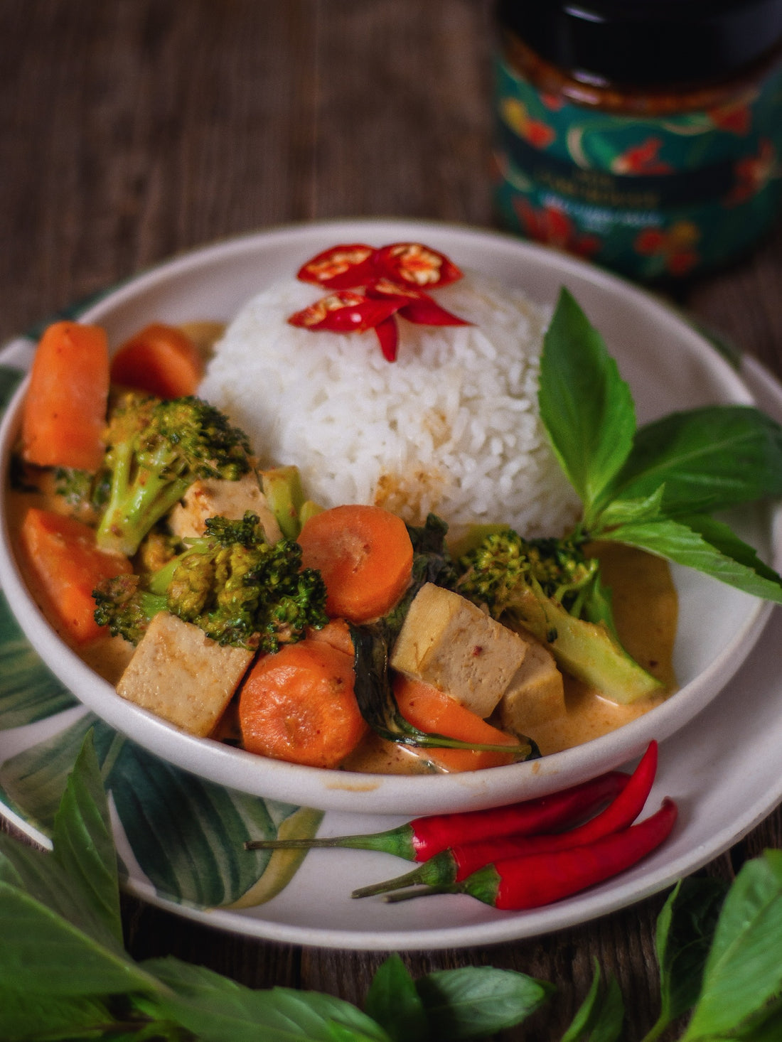 Red Curry Vegetables With Tofu - B-Spicy