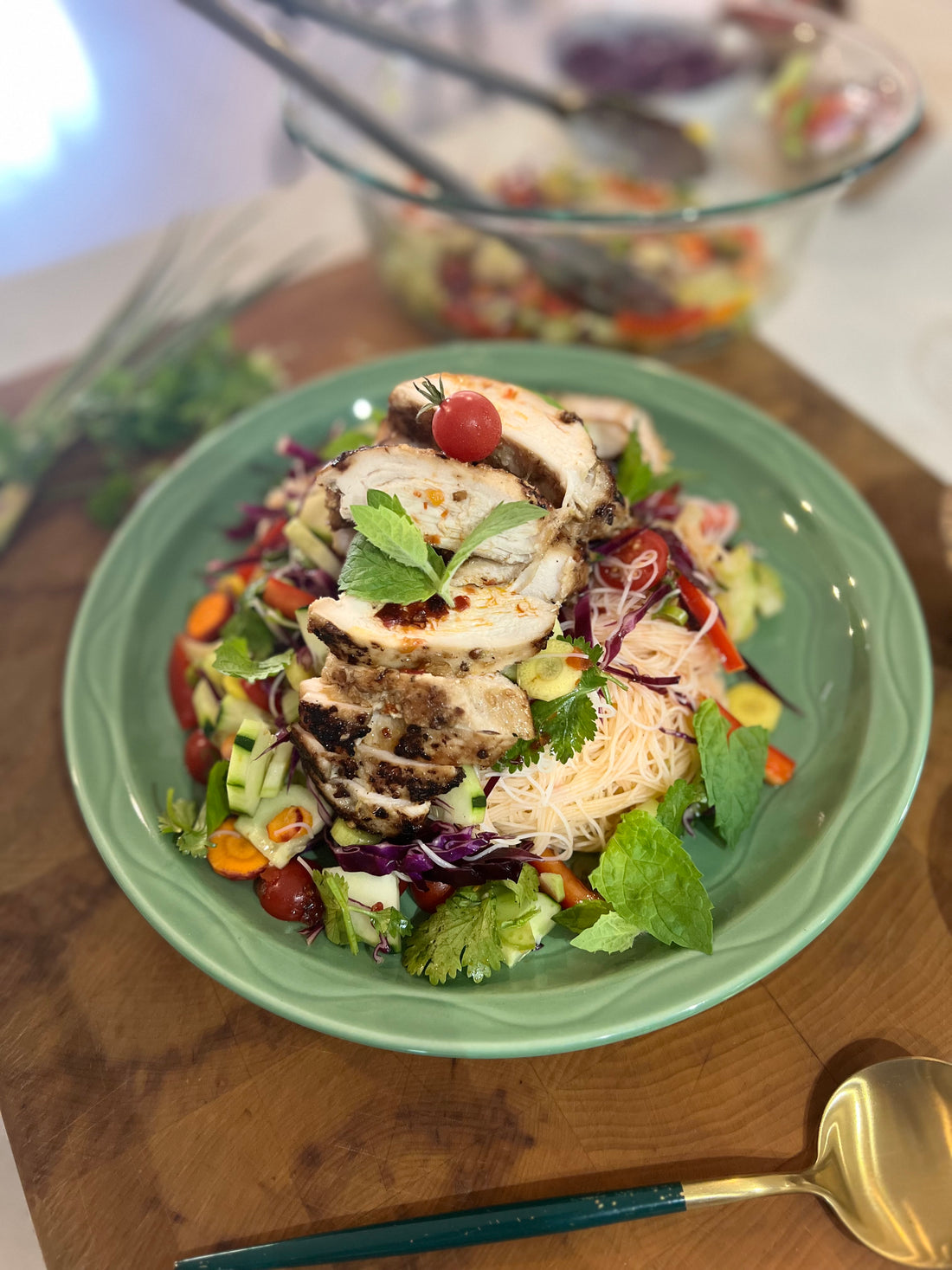 Spicy Noodle Salad with Lemongrass Grilled Chicken - B-Spicy