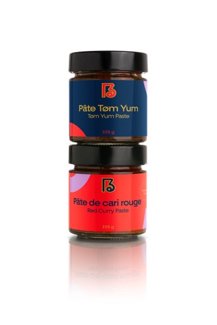 The Thai Favorite Duo – Tom Yum & Red Curry Paste (2 x 225g)